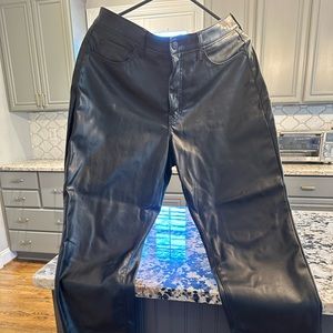 Size 12 old navy black faux leather pants